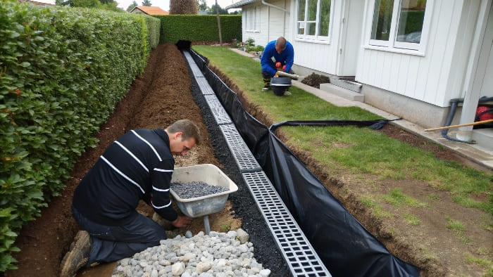 installation drainage maison