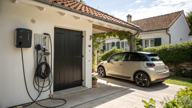 maison borne chargeur electrique