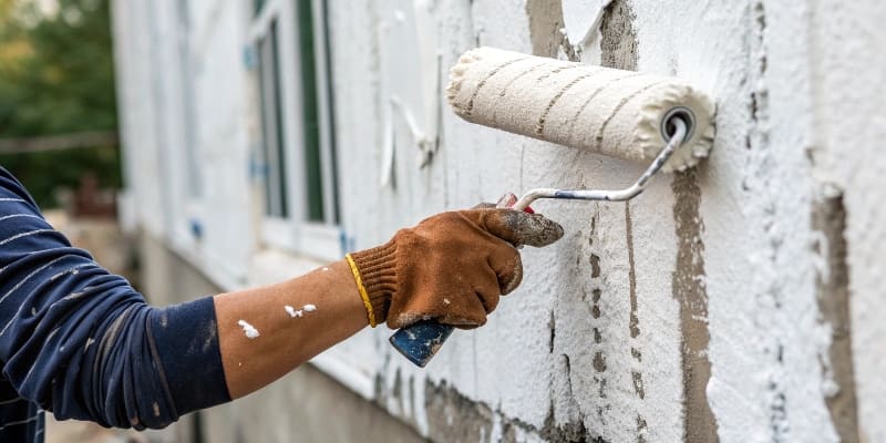 peinture facade rouleau