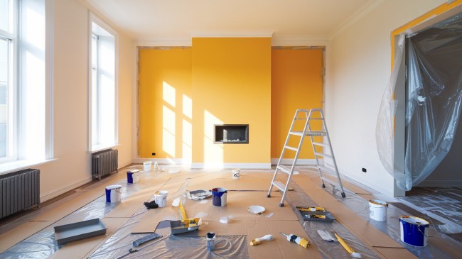 peinture jaune chantier