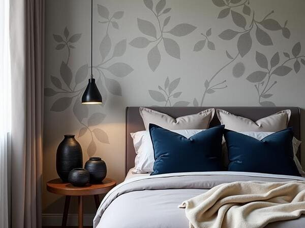tapisserie fleur lit