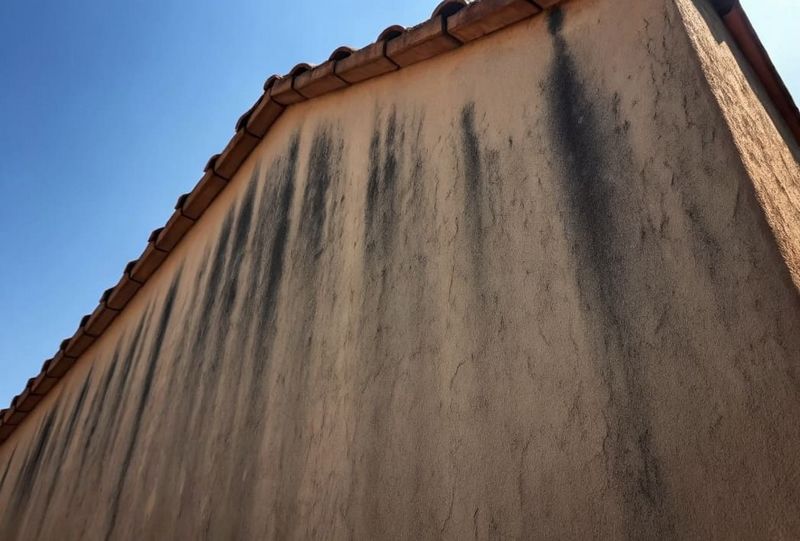 traces noires facade de maison