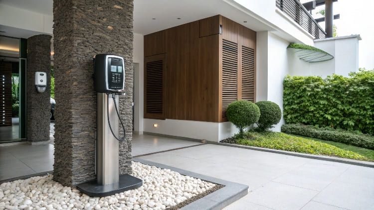 villa design chargeur electrique